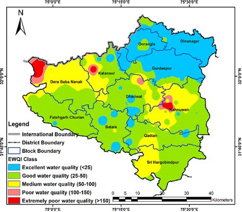 Spatial Distribution Of Drinking Groundwater Quality Based On Ewqi