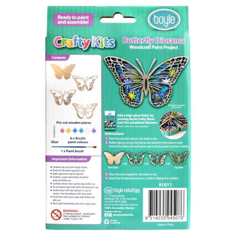 Boyle Industries Crafty Kits Woodcraft Diorama Butterfly Wholesale