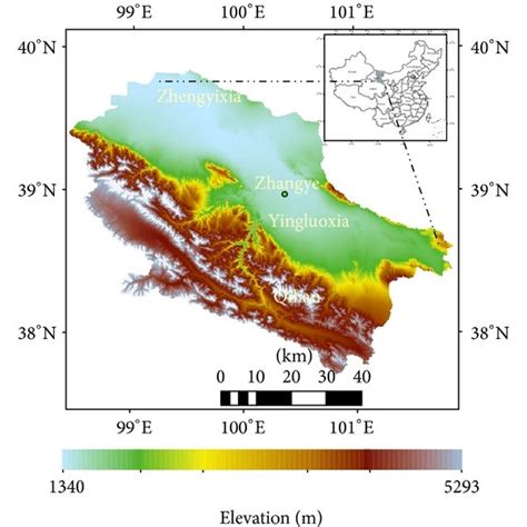 The Upper And Middle Heihe River Basin A Digital Elevation Model