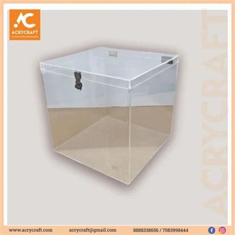 Transparent Acrylic Box With Lock 3mm 10mm Square At ₹ 1000 In Pune