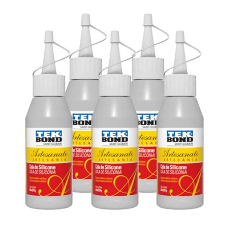 Cola De Silicone L Quida Tek Bond Artesanato Ml Unid