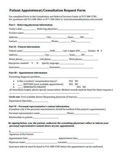 FREE 33 Consultation Request Form Samples In PDF MS Word