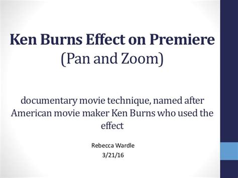 Ken burns effect on premiere