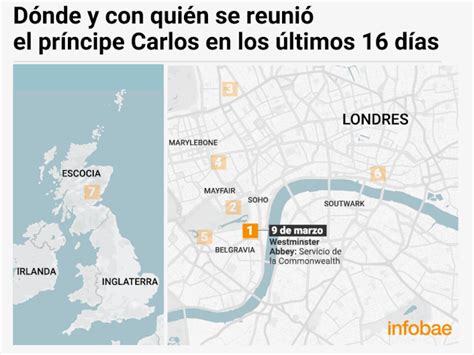 El Mapa Que Muestra Los Movimientos Recientes Del Príncipe Carlos Y A Quién Podría Haber