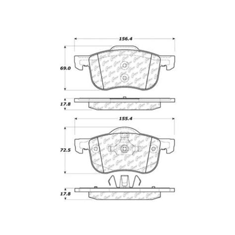 Centric Parts Centric Premium Semi Metallic Brake Pads With