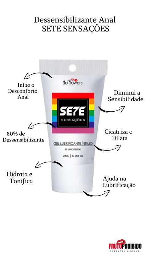 Anest Sico Anal Em Gel Sete Sensa Es Fruto Proibido Sex Shop