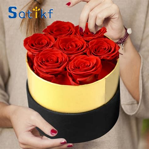 Runde Umarmung Eimer Papier Box Mit Seifen Blume Set Valentinstag