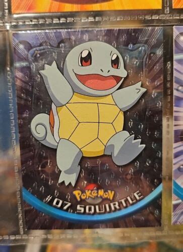 1999 2000 Topps Chrome Spectra Pokemon Series 1 07 Squirtle Super