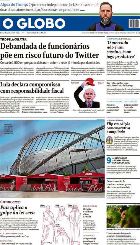 Capa O Globo Ter A De Mar O De