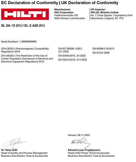 Operating Instruction Sl A Sl A Enen Us Hilti Usa