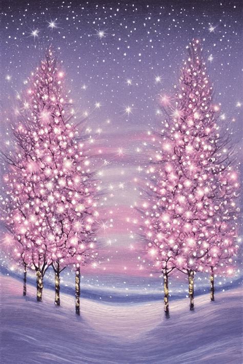 Pink Christmas Lights On Tree