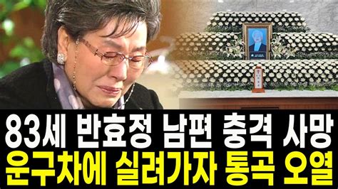 배우 반효정 충격 비극 운구차에 실려가자 오열 남편의 죽음이 그녀에게 더욱 안타까운 이유 Youtube