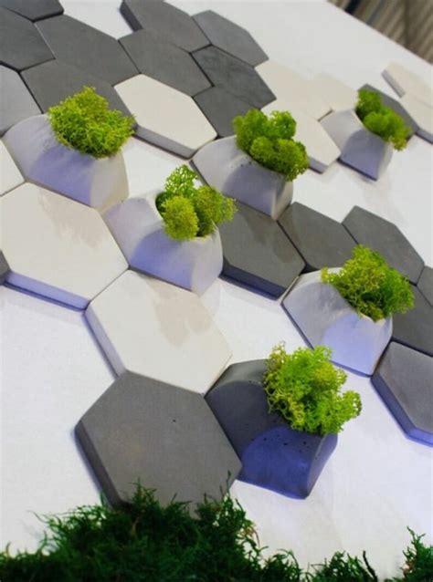 Green Moss Wall Art Concrete Tiles And Preserved Moss 3d Wall Etsy