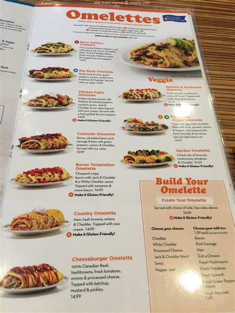 Menu at IHOP restaurant, Moncton