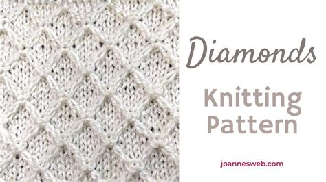 Diamonds Knitting Pattern Youtube