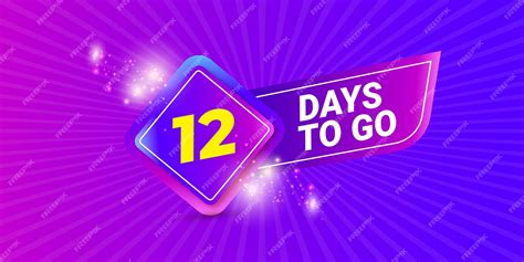 Premium Vector 12 Days To Go Banner Design Template