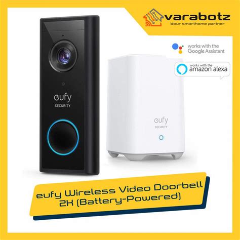 Eufy Security Wireless Video Doorbell Battery Powered With 2K HD