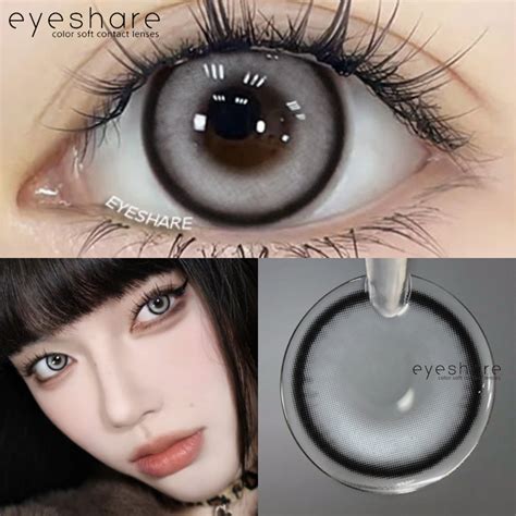 Eyeshare 2pcs Contact Lenses With Solution Contact Colored Lens For