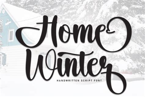 Home Winter Font By Creativewhitee Creative Fabrica