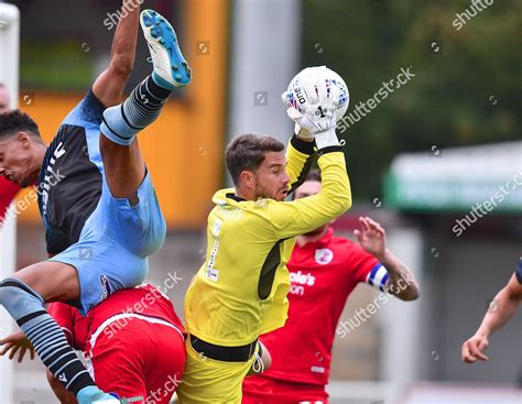 Crawley Town Goalkeeper Glenn Morris Grabs Editorial Stock Photo