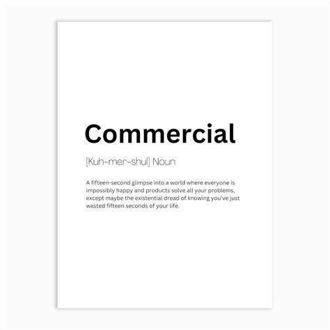Commercial Definition Meaning Art Print by Kaigozen - Fy