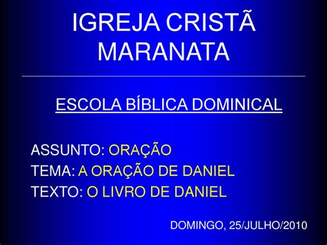 IGREJA CRISTÃ MARANATA ppt carregar