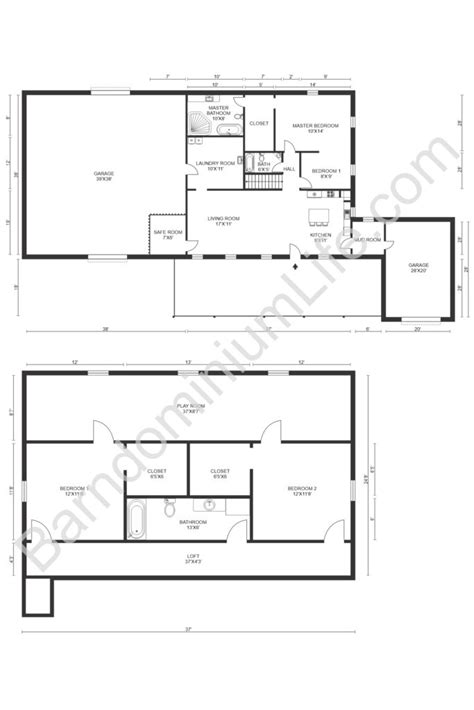 Barndominium Loft Floor Plans