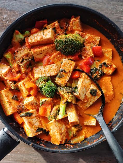 Thai Red Curry With Tofu Spicy But Check Comments For A Milder Option