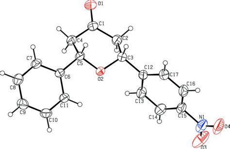 IUCr 2 4 Nitrophenyl 6 Phenyltetrahydropyran 4 One