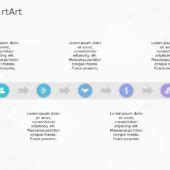 SmartArt Process Basic Square 5 Steps