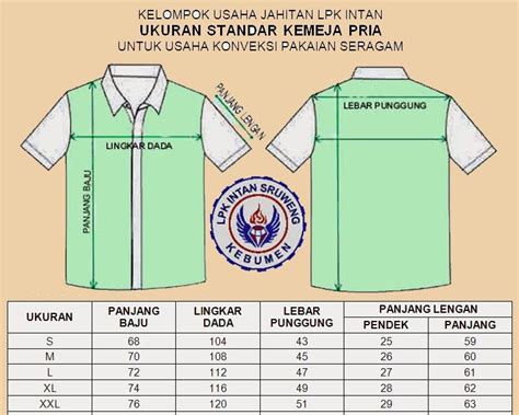 Ukuran Standar Seragam Sekolah