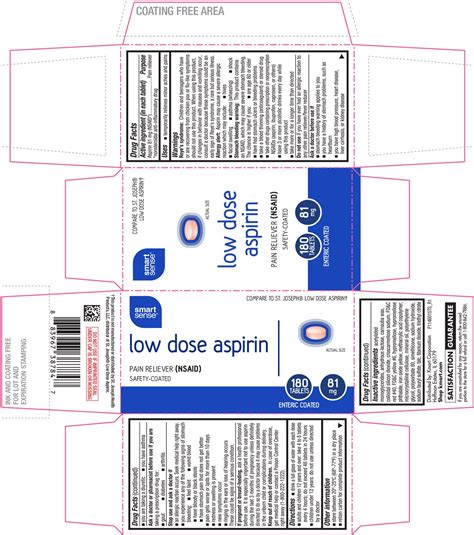 Low Dose Aspirin Low Dose (tablet, delayed release) SMART SENSE (KMART)