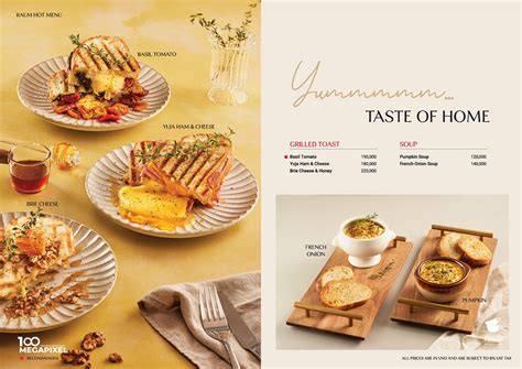 raum brunch cafe  mp studio menu photography behance
