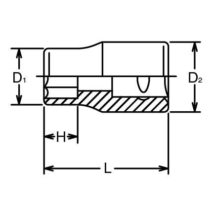 KOKEN 6400A 5 8 3 4 Hex Inch Socket Mister Worker