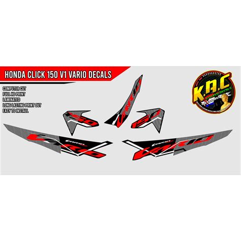 Honda Click V1 Sticker Decals Vario Shopee Philippines