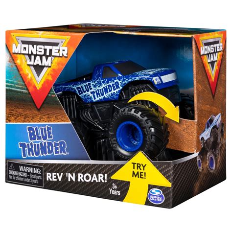 Monster Jam Official Blue Thunder Rev N Roar Monster Truck 1 43