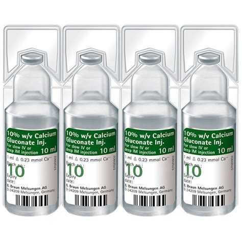 Calciumgluconat 10 Injektionslösung 20x10 ml Shop Apotheke