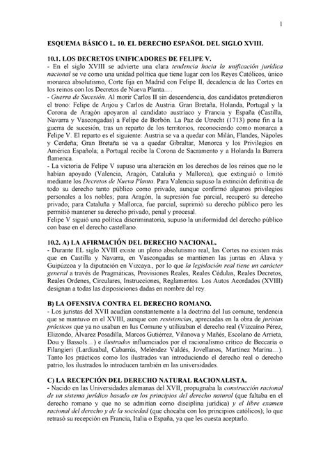 Leccion 10 Esquema Basico 2 ESQUEMA BÁSICO L 10 EL DERECHO