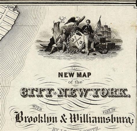 New York Map 1840 Old Map Of New York City Vintage Manhattan Etsy