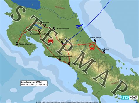 Stepmap Costa Rica Landkarte F R Mittelamerika