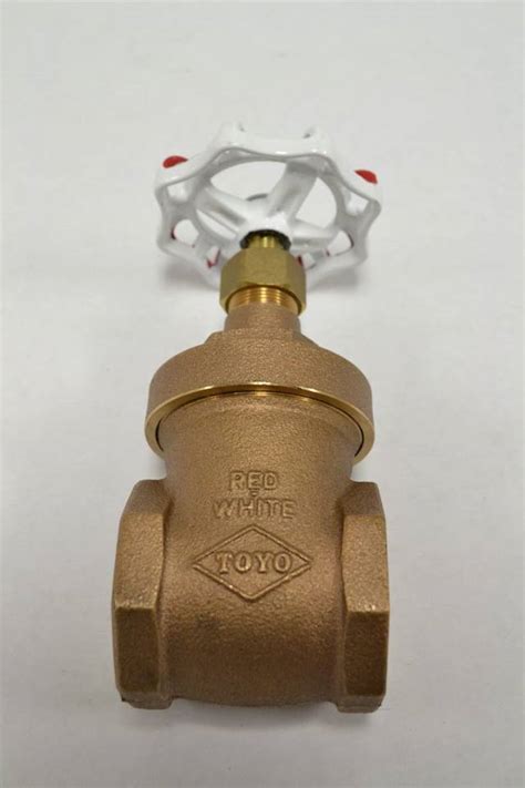 Toyo 206a Red White 200wog 125s Npt 125 Brass 1 1 2 In Gate Valve B208595