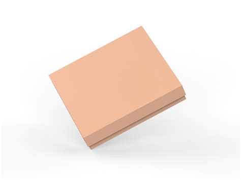 mockup kotak kemasan kotak kardus persegi ramping coklat kotak kertas