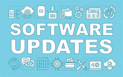 Software Updates Word Concepts Banner Outline Sign Banner Vector