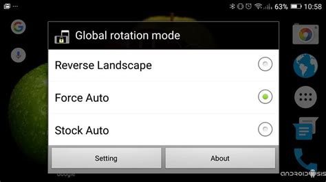 How to force screen rotation even in Apps that don't allow it