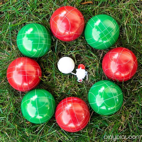 Bocce Ball Set Regulation Size With 8 Premium Resin Bocce Balls