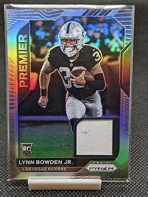 Lynn Bowden Jr Panini Prizm 2020 Rookie Premier Patch Prizm 27 Raiders