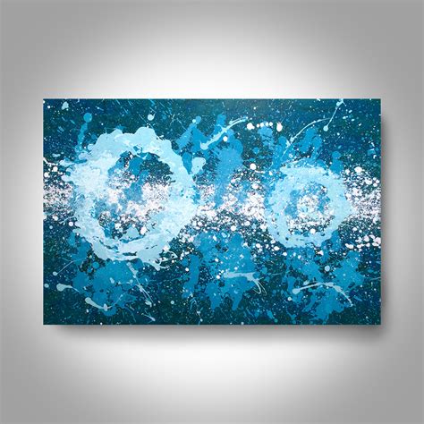 Acrylic Abstract Painting 36 X 24 Blue Painting Canvas Painting