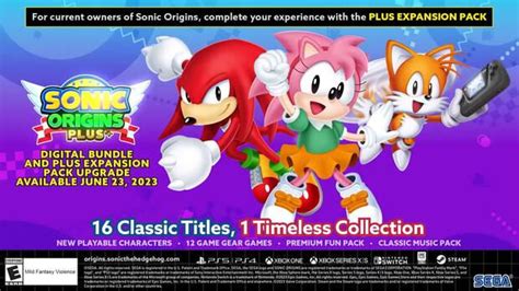 Sonic Origins Plus anunciado oficialmente 16 clásicos de Sonic