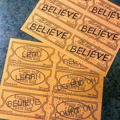 Printable Polar Express Tickets