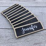 Reusable Wooden Chalkboard Name Badges